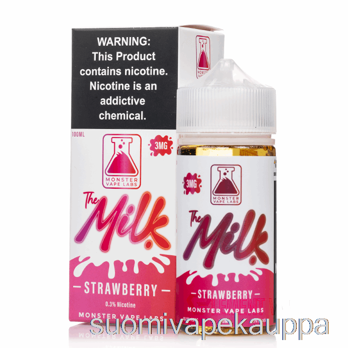 Vape Kauppa Mansikka - Maito - 100ml 3mg